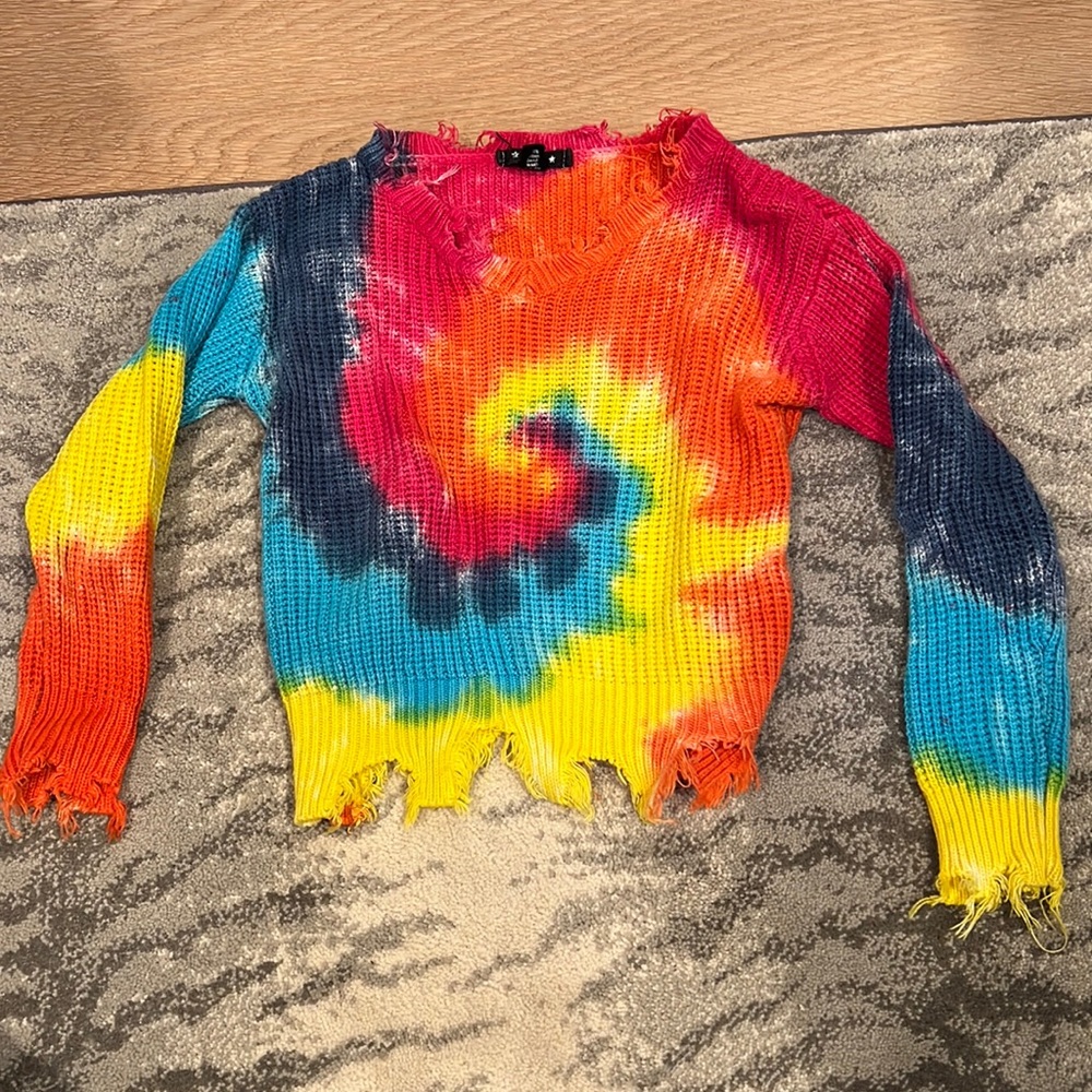 Fbz girls size 2t tie dye sweater
